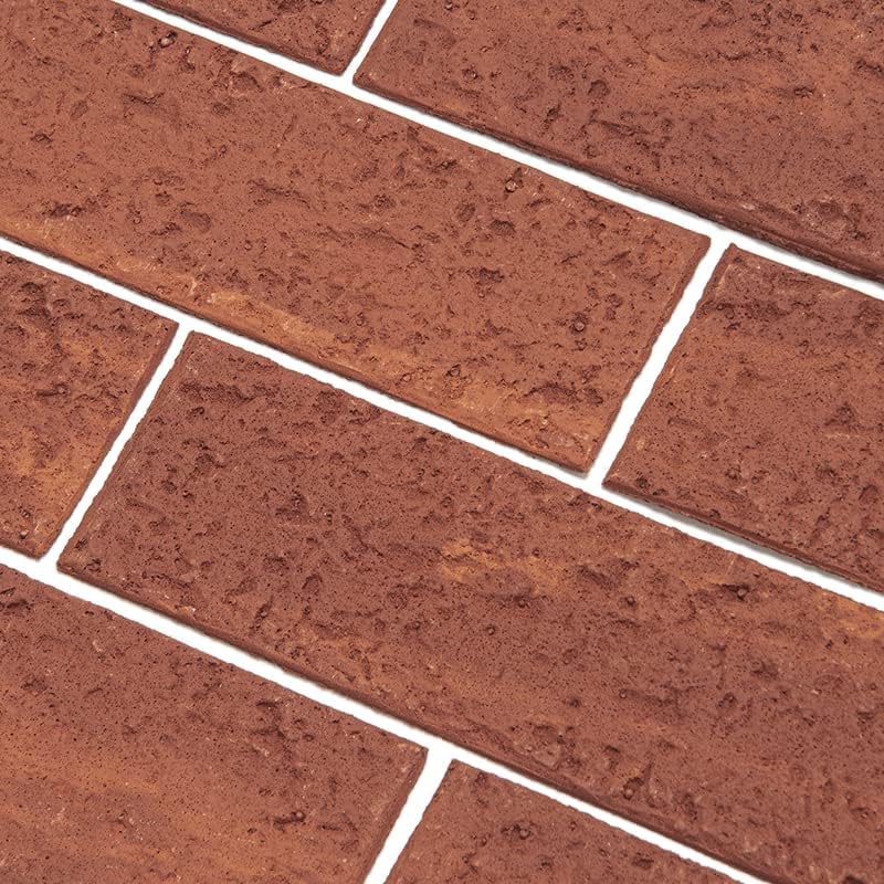 TORURAL Red Faux Brick Wall Tiles, 3D Thin Brick Veneers - Image 1